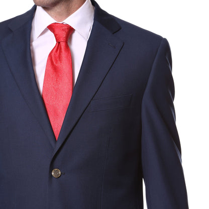 Gold Button FE28001 Navy Blue Solid Bright Color Blazer