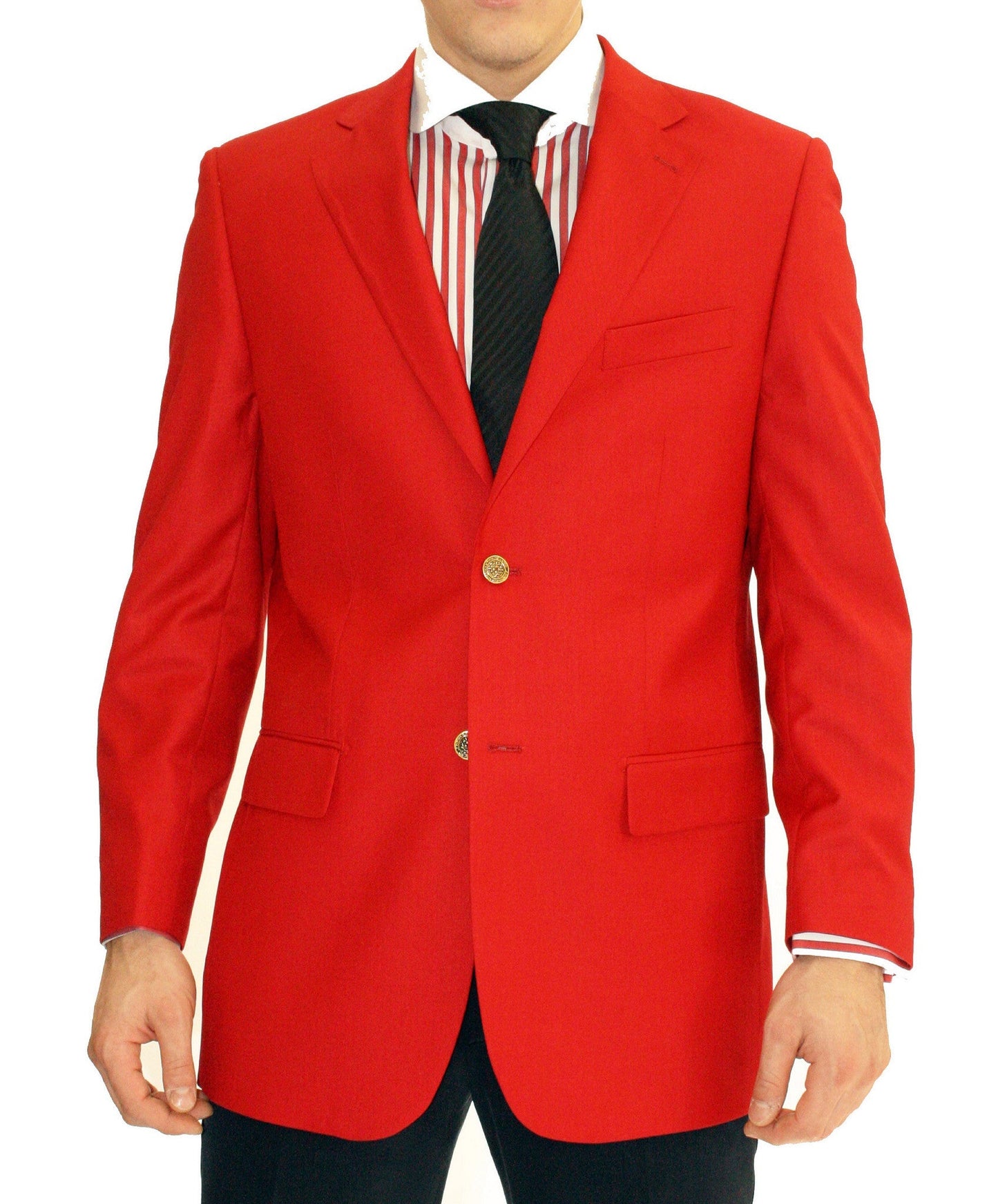 Red Gold Button Regular Fit Blazer