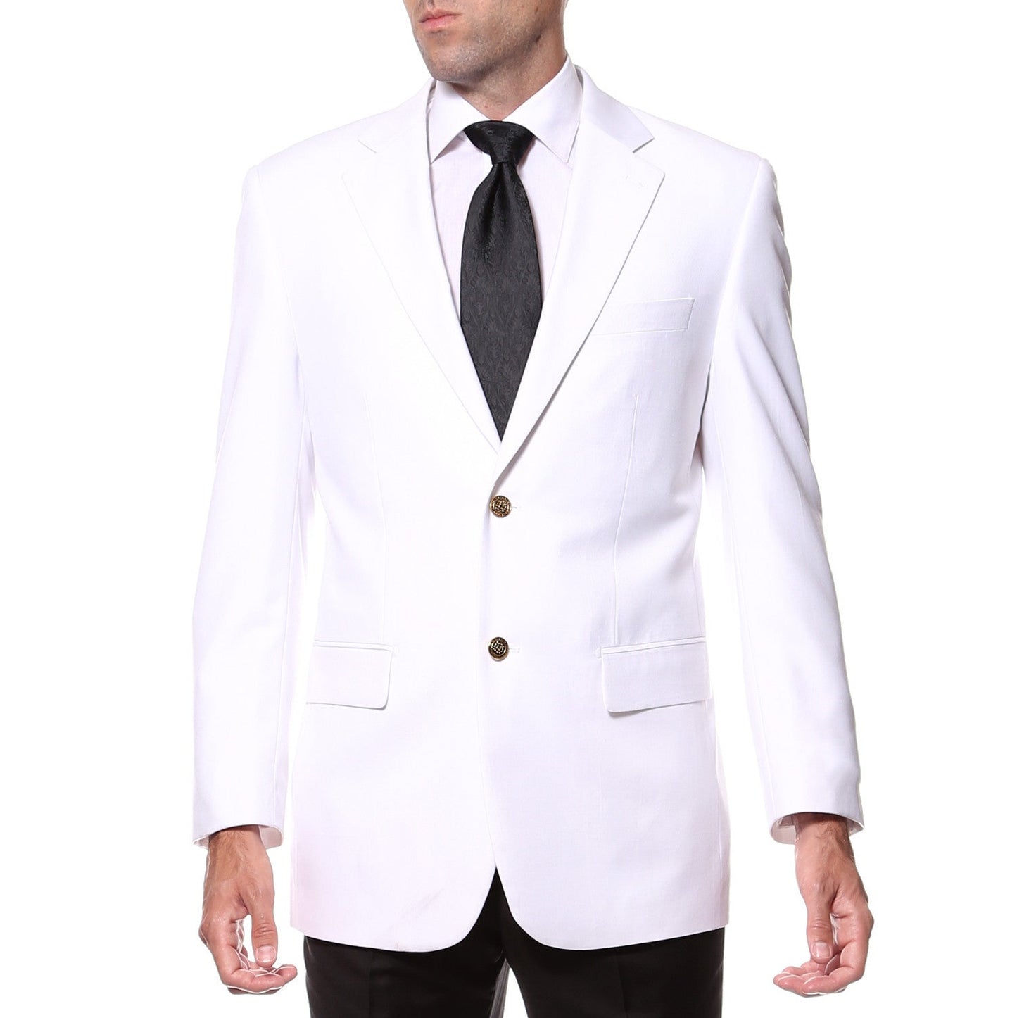 Gold Button Solid Bright Color Blazer