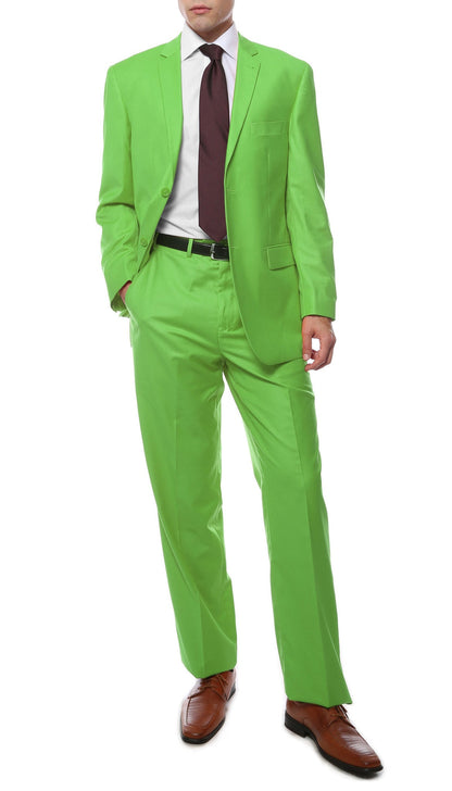 Premium FE28001 Apple Green Regular Fit Suit