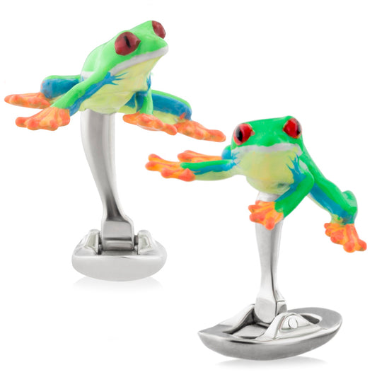 The Red-Eye Tree Frog Cufflinks - My Men's Shop