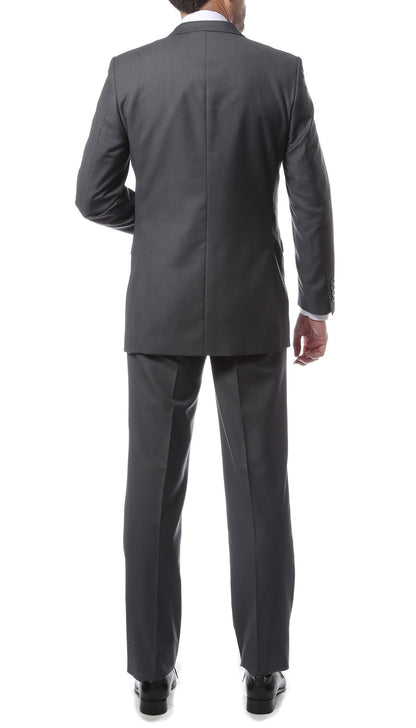 Premium FNL22R Mens 2 Button Regular Fit Heather Grey Suit