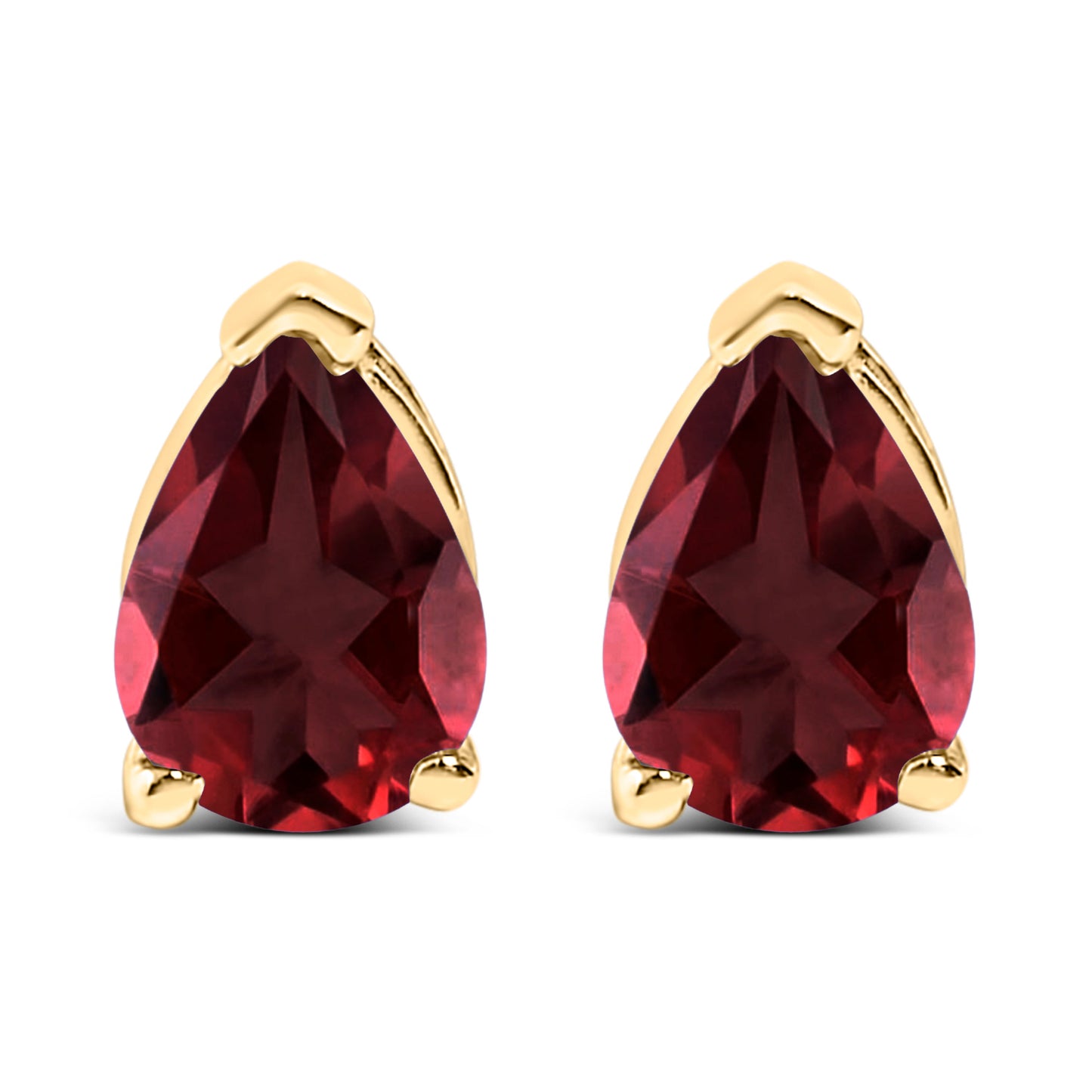 Pendientes de oro blanco de 14 quilates con solitario de amatista morada en forma de pera de 6x4MM