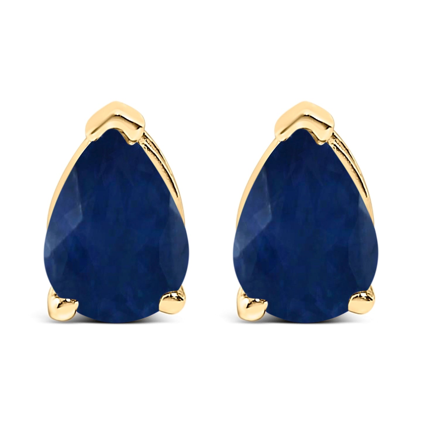 Pendientes de oro blanco de 14 quilates con solitario de amatista morada en forma de pera de 6x4MM