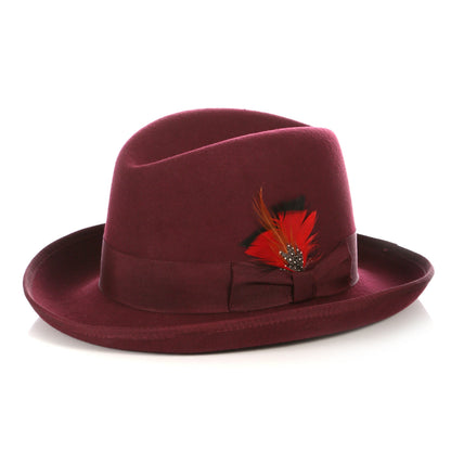 Premium Burgundy Godfather Hat