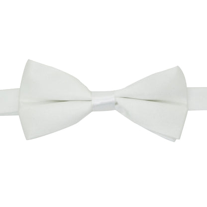 Gia White Satine Adjustable Bowtie