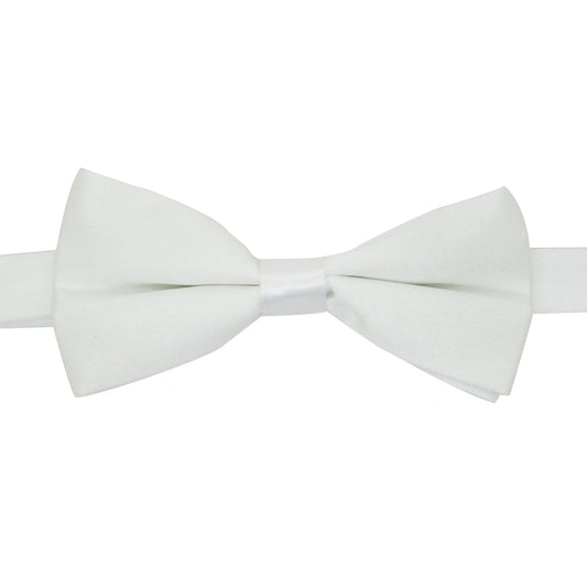 Gia White Satine Adjustable Bowtie