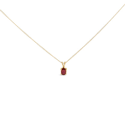 Collar con colgante solitario de amatista morada talla ovalada de 6x4 mm en oro blanco de 14 quilates