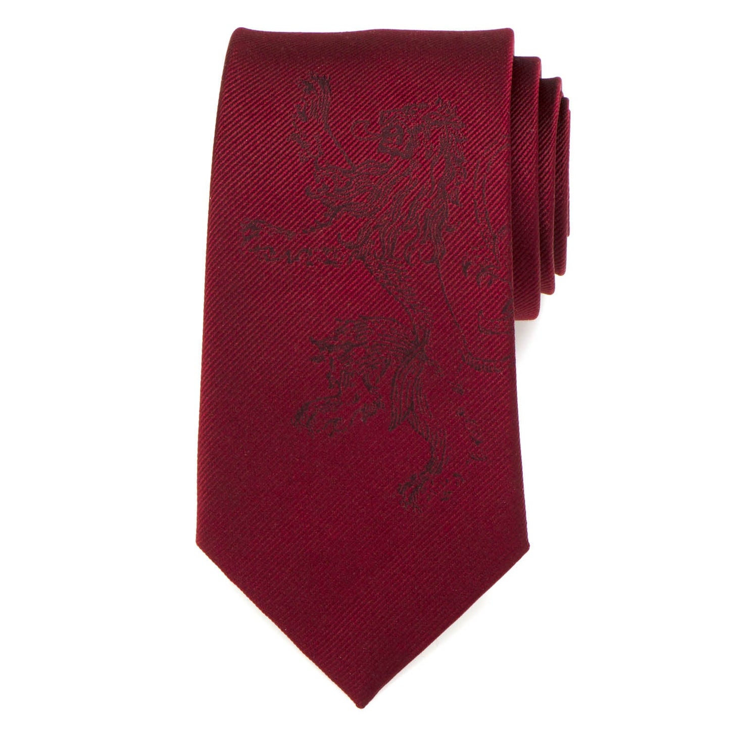 Corbata roja de hombre con el león de los Lannister de Juego de Tronos