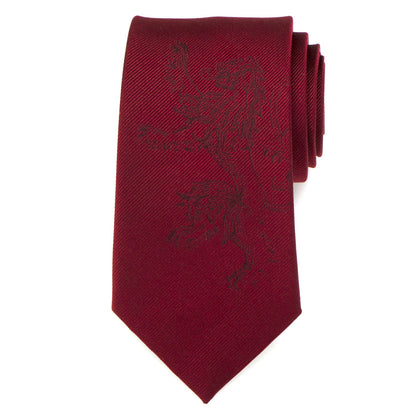 Corbata roja de hombre con el león de los Lannister de Juego de Tronos