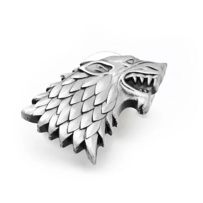 Pin de Solapa Anticuado de Lobo Huargo Stark de Juego de Tronos