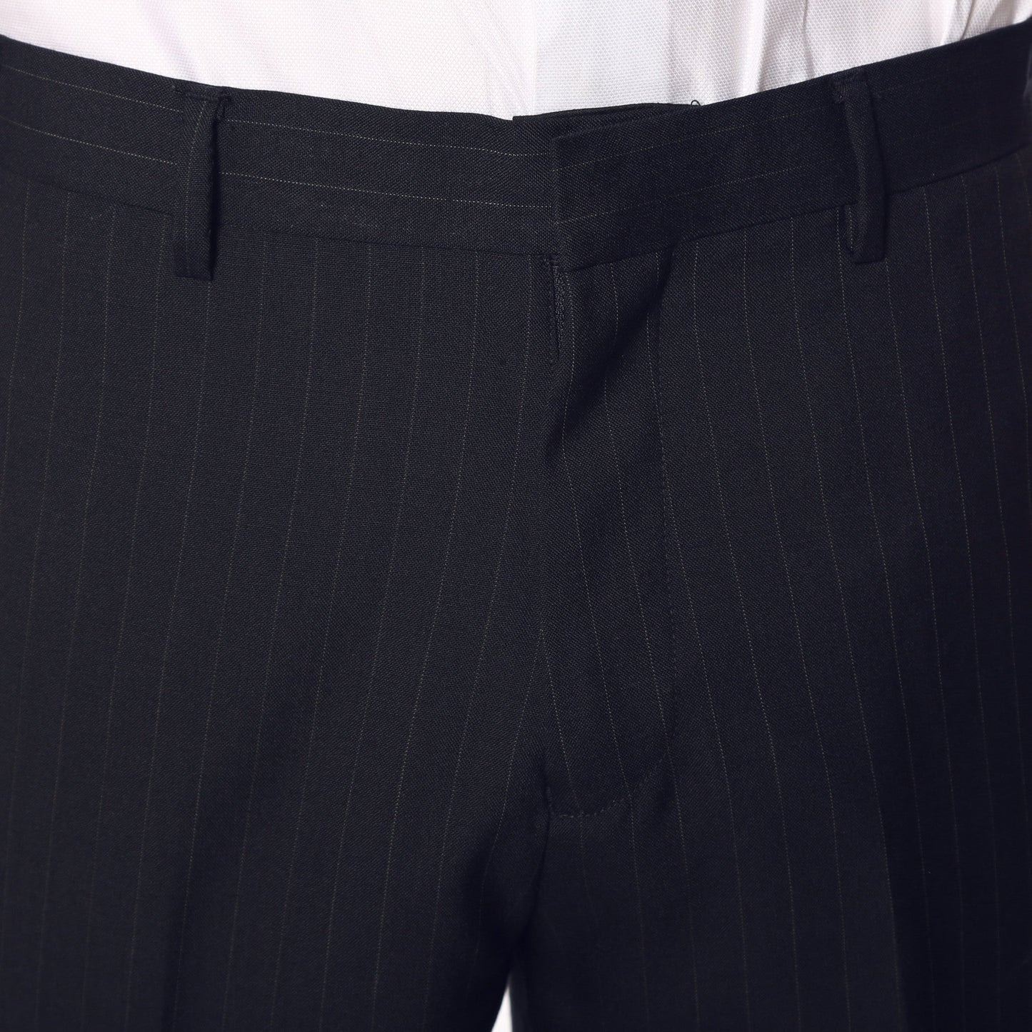 Navy Pinstripe Mens Regular Fit Uniform Dress Pants