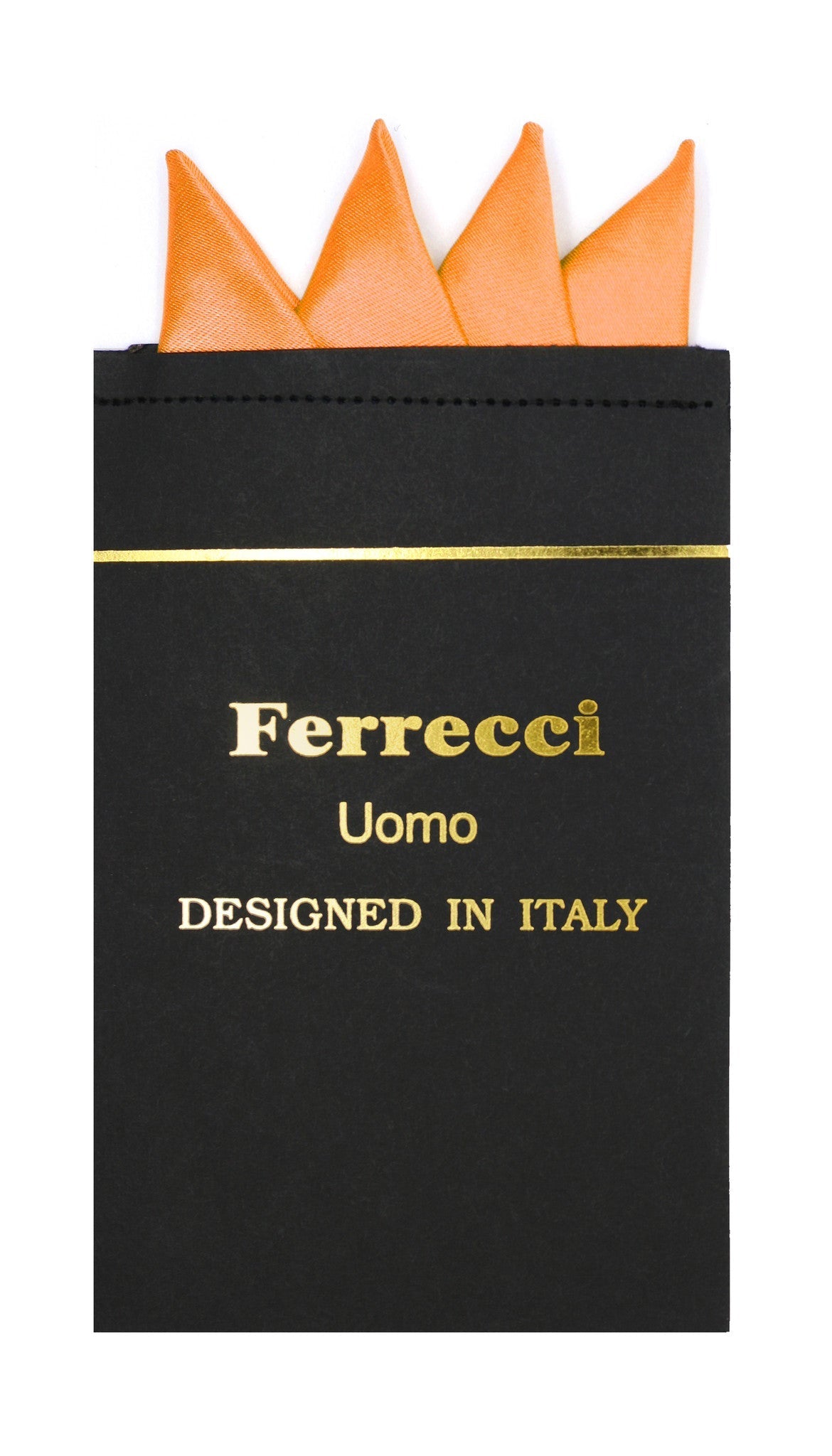 Pre-Folded Microfiber Orange Handkerchief Pocket Square