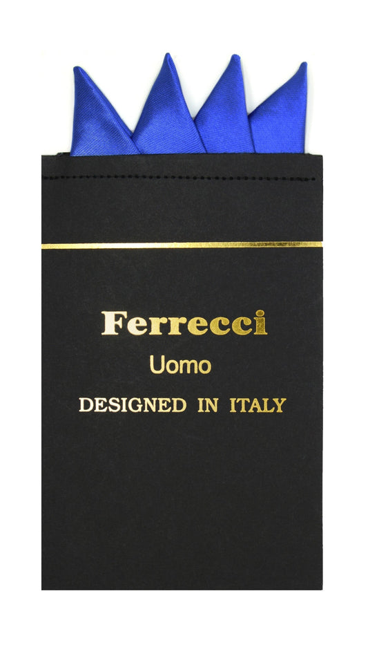 Pre-Folded Microfiber Royal Blue Handkerchief Pocket Square