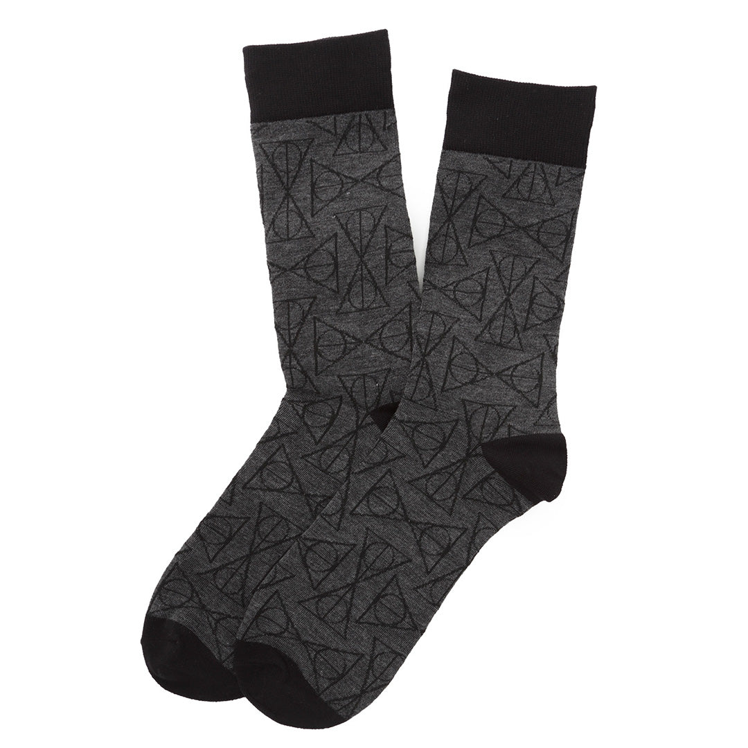 Harry Potter Deathly Hallows Black Men's Socks - My Men's Shop