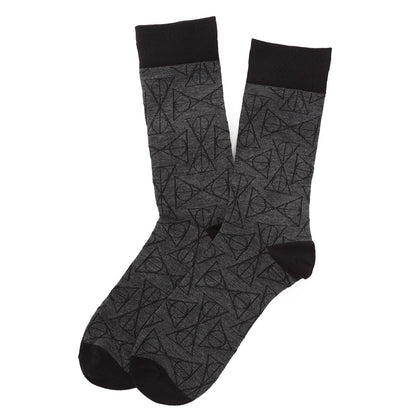 Harry Potter Deathly Hallows Black Men's Socks - My Men's Shop