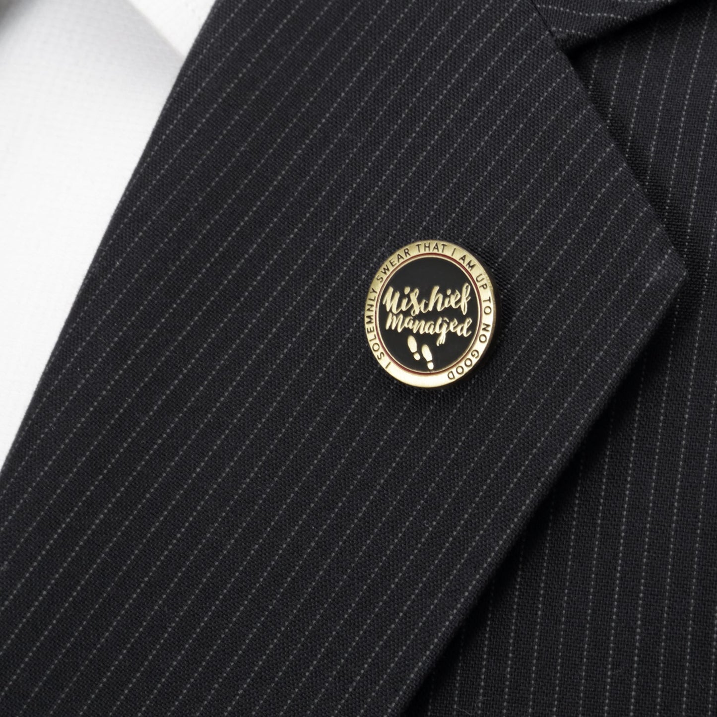 Harry Potter Mischief Managed Gold Lapel Pin - My Men's Shop