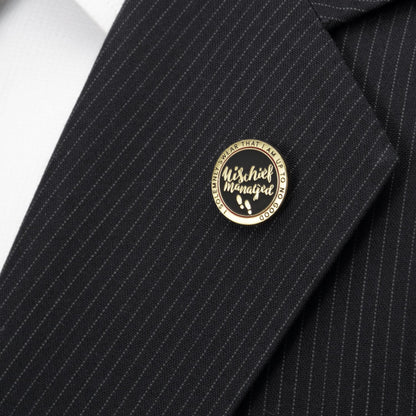 Harry Potter Mischief Managed Gold Lapel Pin - My Men's Shop