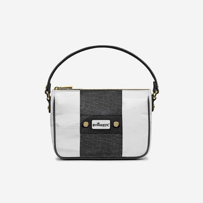 Bolso BYMANYC ® New York – Banda Vertical Vegana de Alta Costura en Oro Medianoche