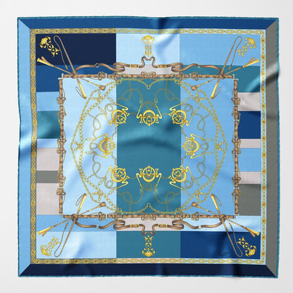 Gabriella - Silk Foulard - Azure