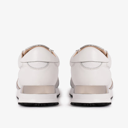The Masal White Leather Women Sneaker
