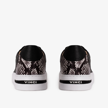The Burano Black & White  Leather Women Sneaker