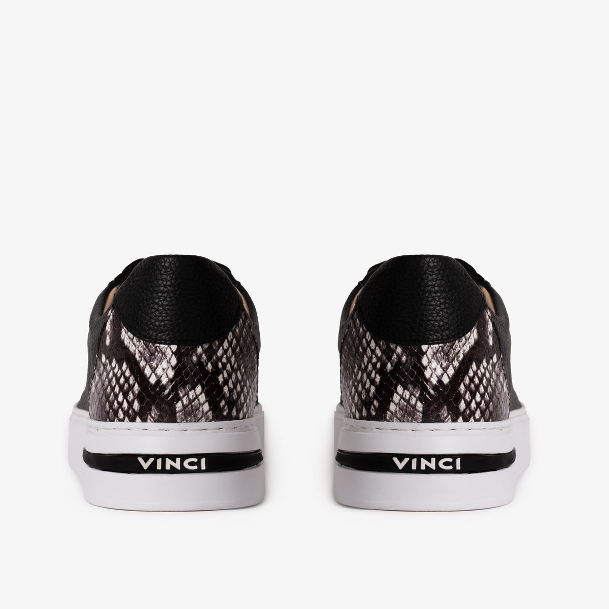 The Burano Black & White  Leather Women Sneaker