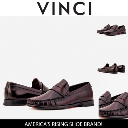 The Belmont Burgundy Polished Leather Men Loafer