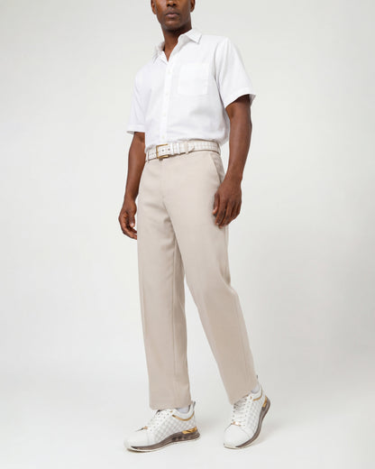 The Cenova White & Gold Leather Men Sneaker
