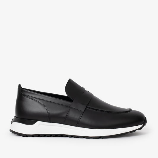 The Lumina Black Buffalo Leather Women Sneaker