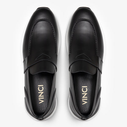 The Lumina Black Buffalo Leather Women Sneaker