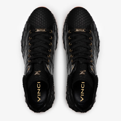 The Caesars Black Leather High-Top Men Sneaker