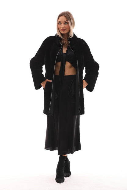 The Nyra Reversible Shearling Women Leather Jacket
