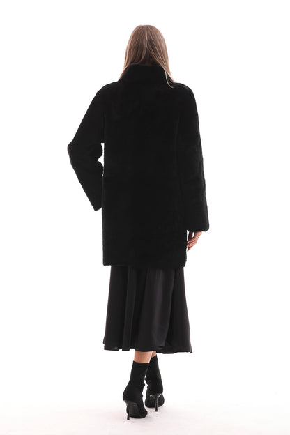 The Nyra Reversible Shearling Women Leather Jacket
