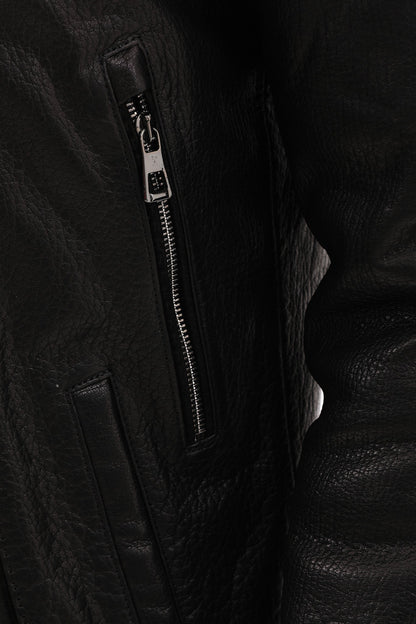 The Bergamo Black Shearling Leather Men Jacket