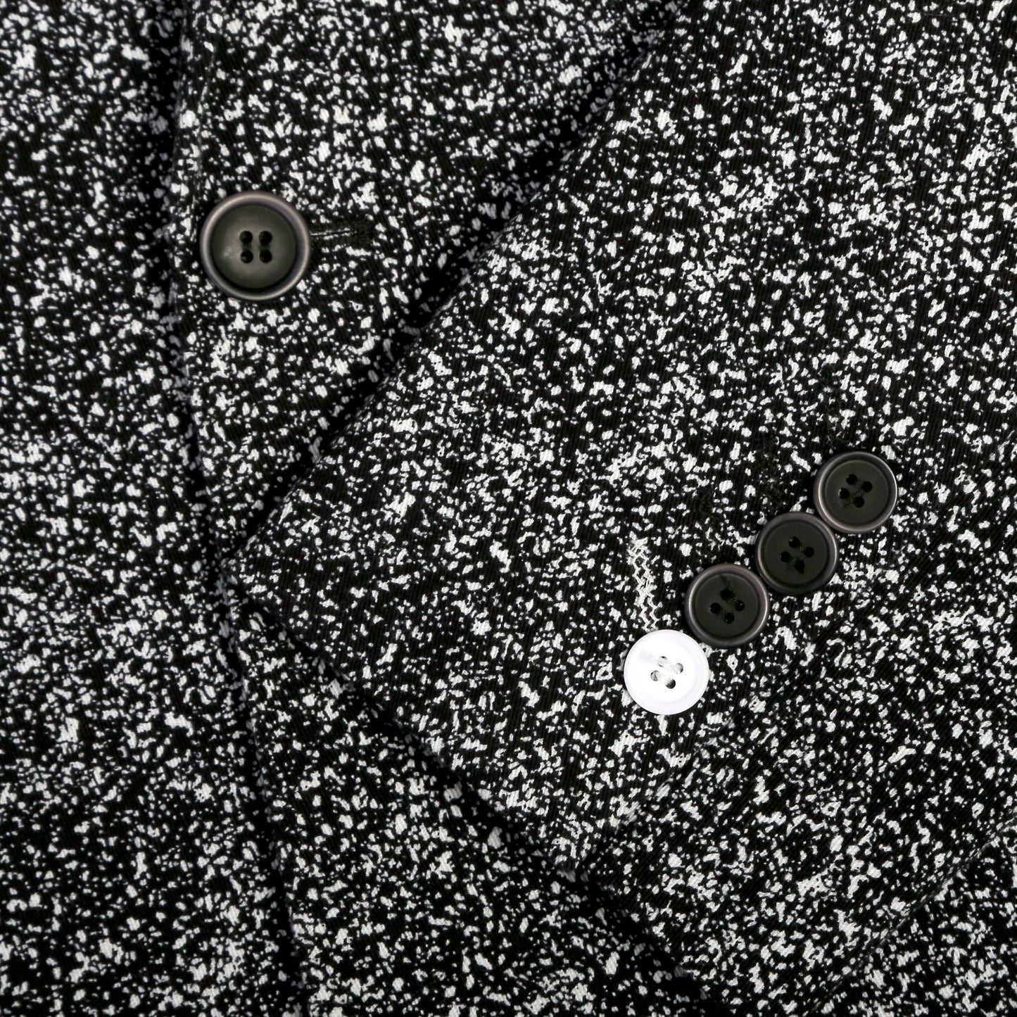Chicago Slim Fit Black & White Spotted Notch Lapel Suit