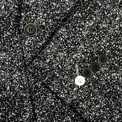 Chicago Slim Fit Black & White Spotted Notch Lapel Suit