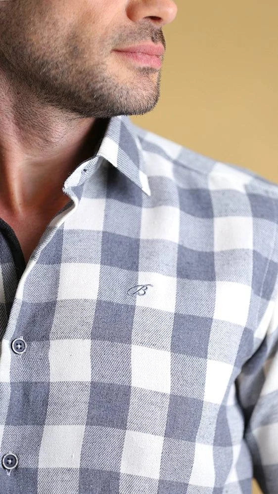 The Woodsman Shirt(silver Plaid)