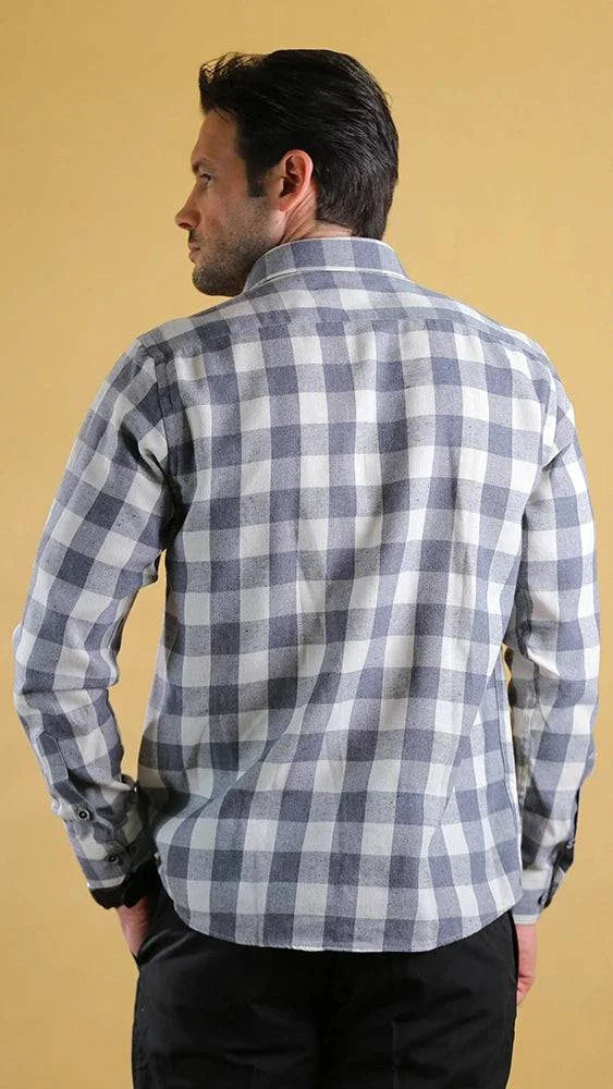 The Woodsman Shirt(silver Plaid)