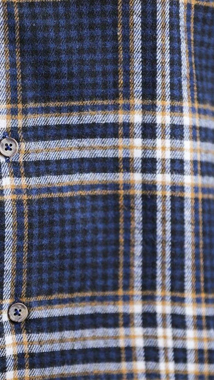 The Woodsman Shirt(Navy Plaid)