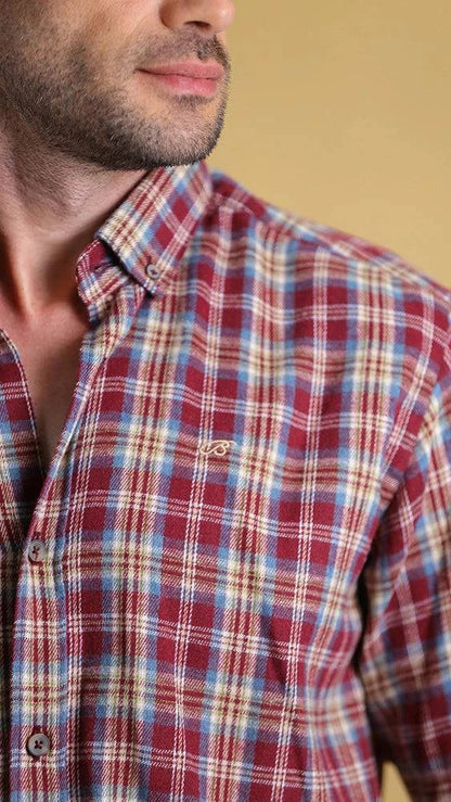 The Woodsman Shirt(Crimson Plaid)