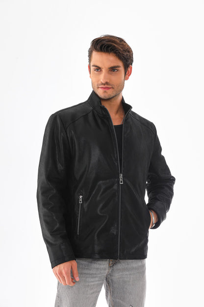 The Varden Black Leather Men Jacket