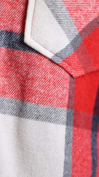 The Wanderer Shacket (Crimson Plaid)