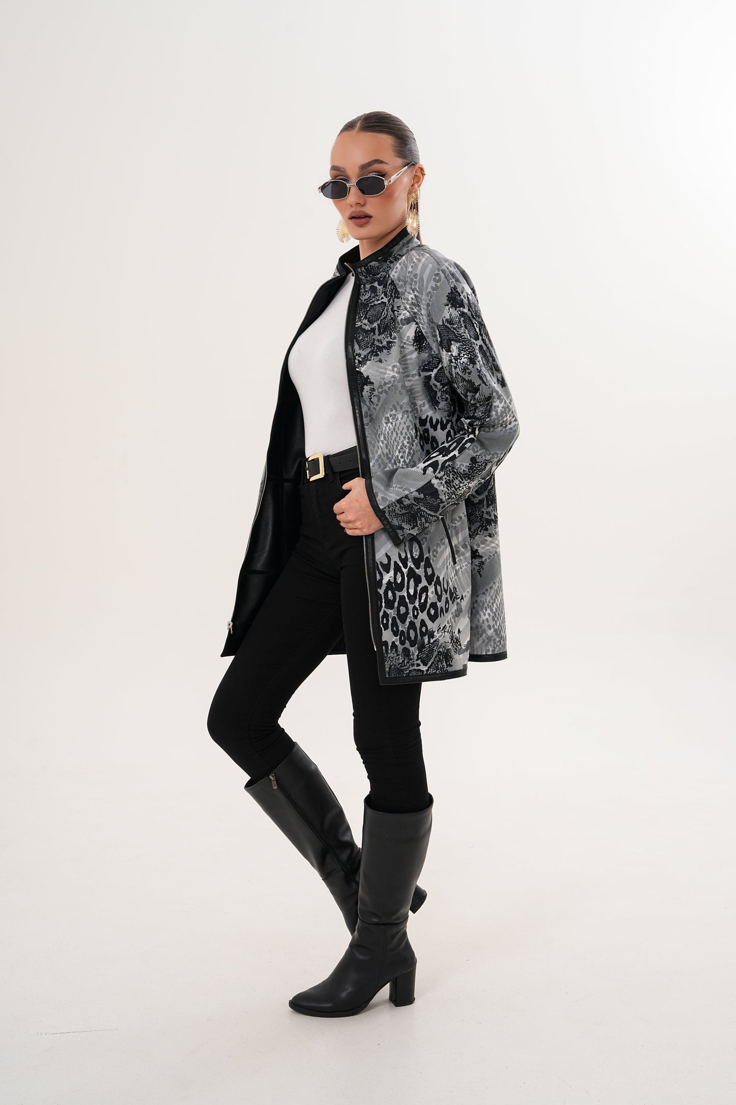 The Prado Reversible Black Leather Women Leather Jacket