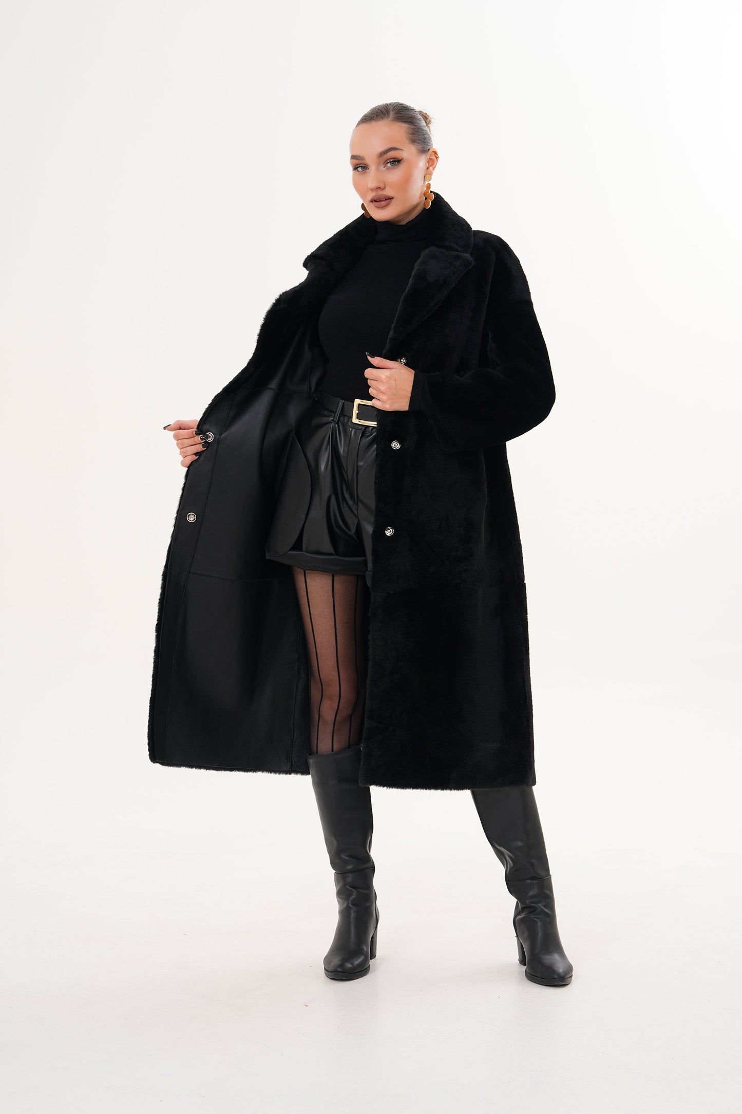 The Emilia Reversible Shearling Leather Women Jacket
