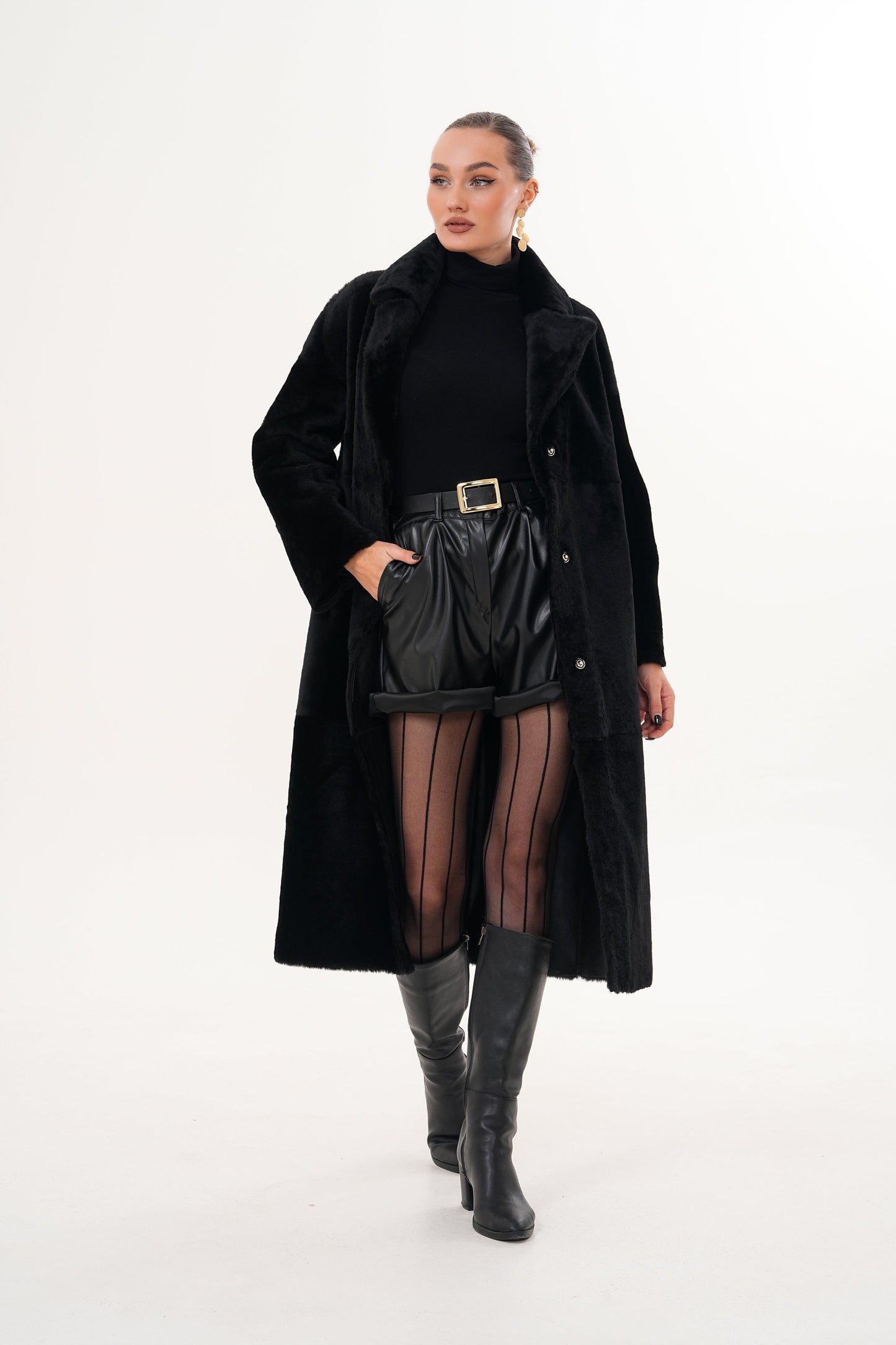 The Emilia Reversible Shearling Leather Women Jacket