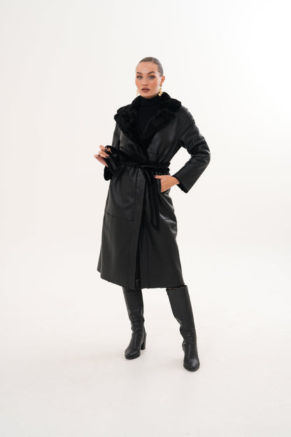 The Emilia Reversible Shearling Leather Women Jacket