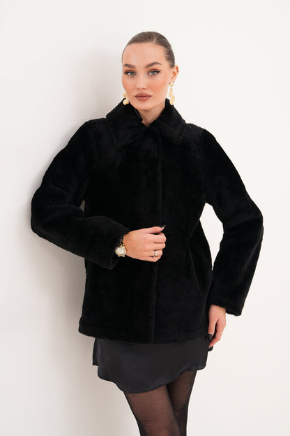 The Ava Reversible Shearling Leather Women Jacket