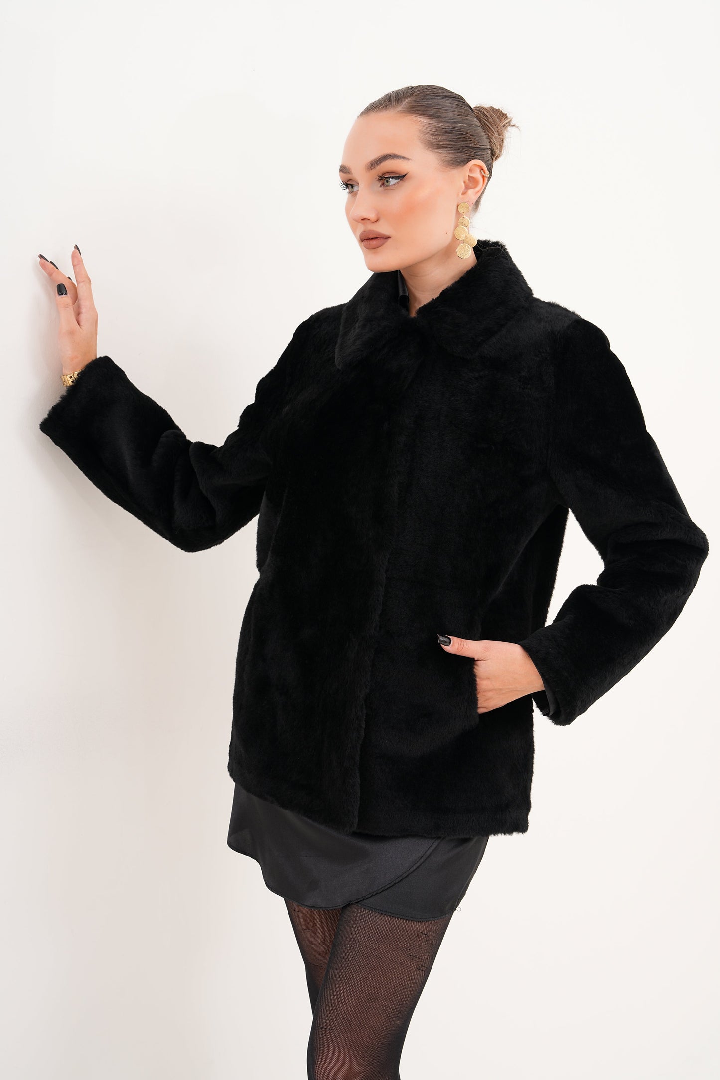 The Ava Reversible Shearling Leather Women Jacket