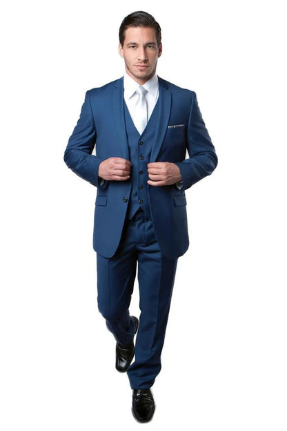 2 buttons Slim vested Suit - My Men's Shop